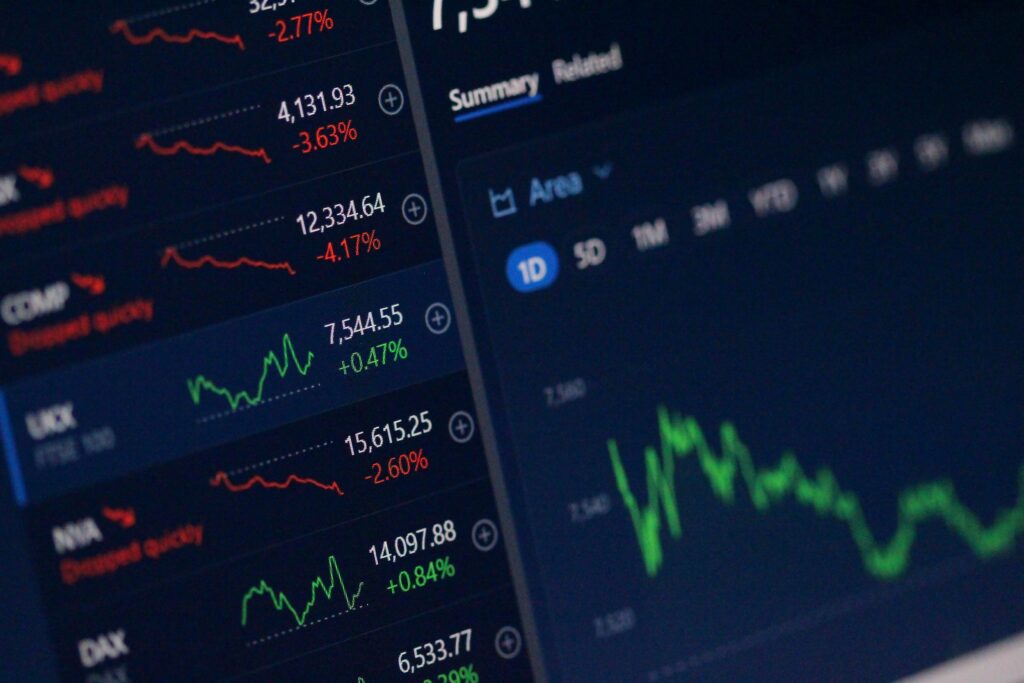 Robo-advisor investing app showing a portfolio summary on a smartphone